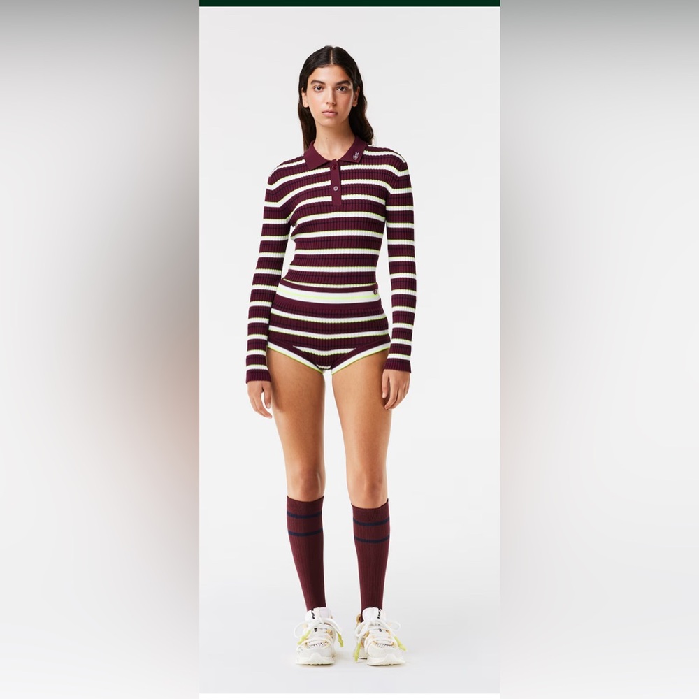 LACOSTE Knit rib shorts